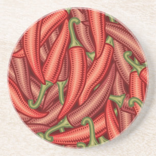 Paprikaschoten des Chilis Sandstein Untersetzer