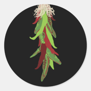 Paprikaschoten für grünen Chile Runder Aufkleber