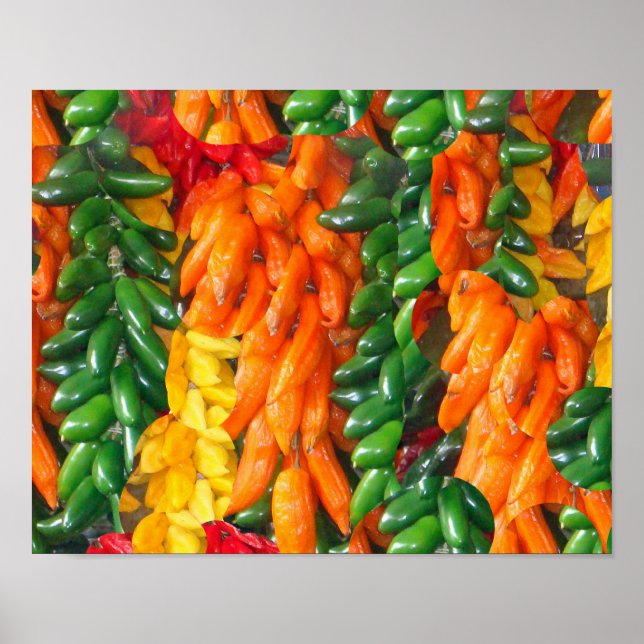 Paprikaschoten für Hot Chile Poster (Vorne)