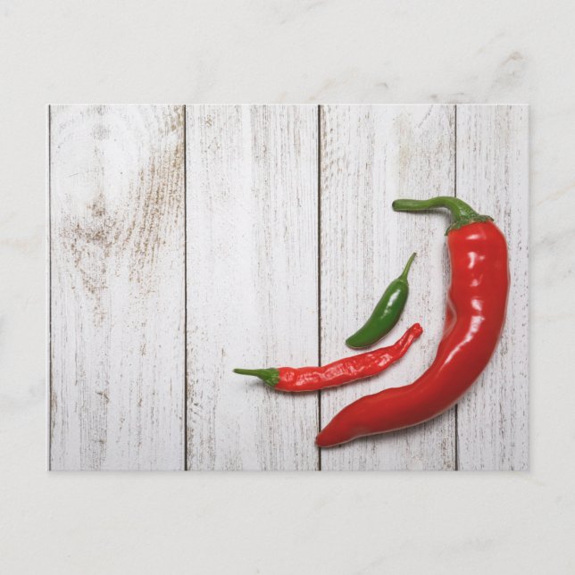 Paprikaschoten für Hot Chili Postkarte (Vorderseite)