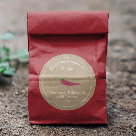 Paprikaschoten für Kraft- und Rustikale Chili Runder Aufkleber