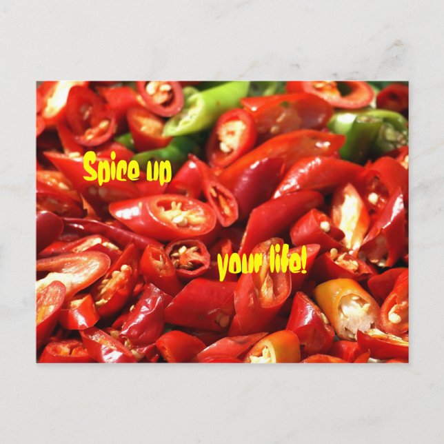 Paprikaschoten für Red Hot Chili Postkarte (Vorderseite)