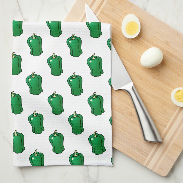 Paprikaschoten Geschirrtuch (Viertel Falte)