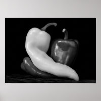 Paprikaschoten in der Liebe Schwarz-Weiß-Fotografi