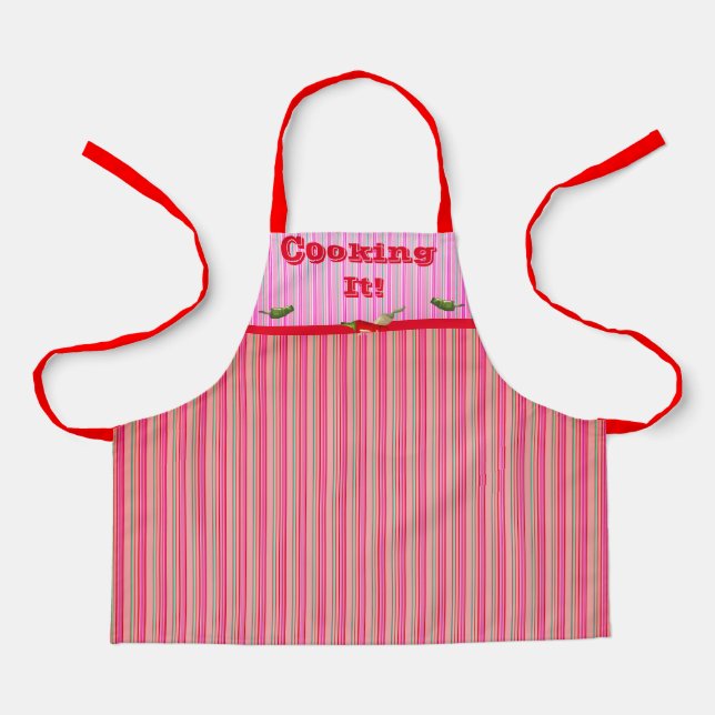 Paprikaschoten Küchenhilfe - Barbeque Zeit Schürze (Vorderseite)