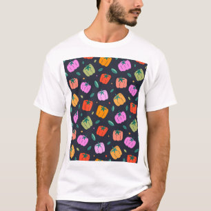 Paprikaschoten mit handgezogenem Gemüse T-Shirt