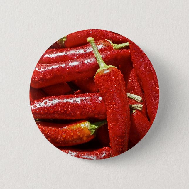 Paprikaschoten mit rotem Chili Button (Vorderseite)