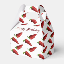 Paprikaschoten mit rotem Chili Geschenkschachtel
