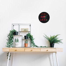 Paprikaschoten mit rotem Chili Runde Wanduhr