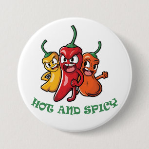 Paprikaschoten mit scharfen Chilis Button