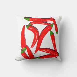 Paprikaschoten Pattern Kissenpilz (Red Green Chili Kissen