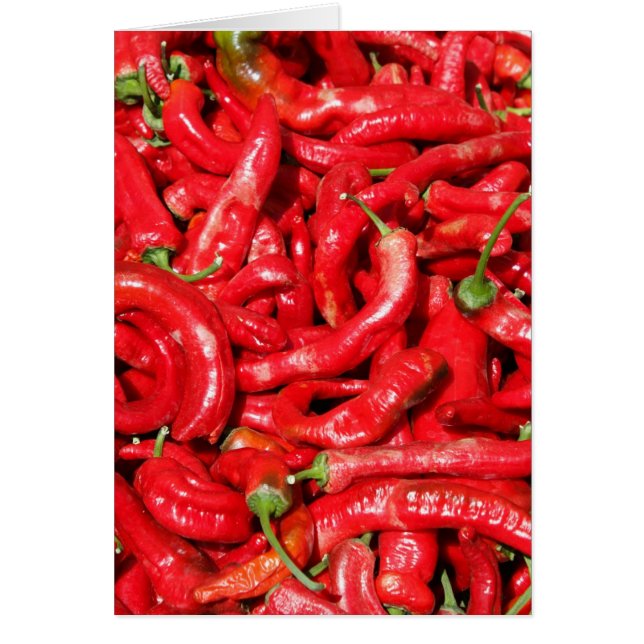 Paprikaschoten Roter Chili im Freien in der Sommer (Vorne)