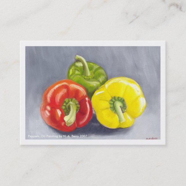 Paprikaschoten Visitenkarte (Vorderseite)