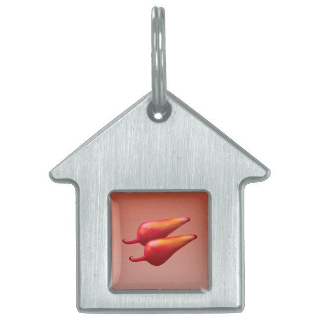 Paprikaschoten von Red Chili Haustier-ID Tiermarke (Vorderseite)
