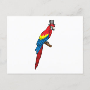 Paprot als Gentleman mit Hut Postkarte