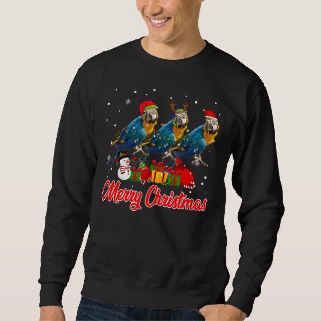 Paprot Weihnachten Pajama Funny Xmas Lichter Tiere Sweatshirt (Vorderseite)