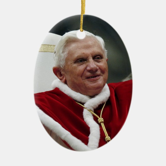 Papst Benedict XVI Keramik Ornament (Vorne)
