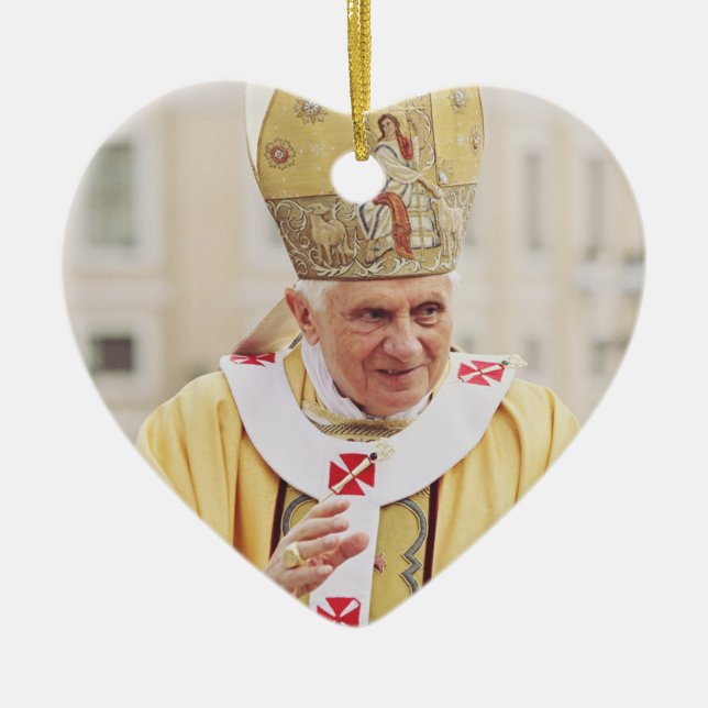 Papst Benedict XVI Keramik Ornament (Vorne)