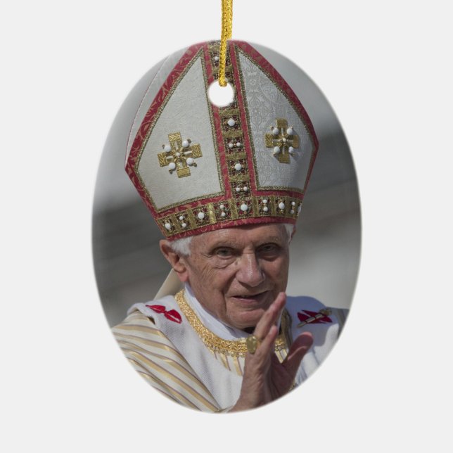 Papst Benedict XVI Keramikornament (Vorne)