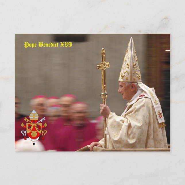 Papst Benedict XVI Postkarte (Vorderseite)
