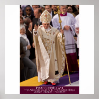 Papst Benedikt XVI - Bronx NY GDeAcosta Portrait Poster