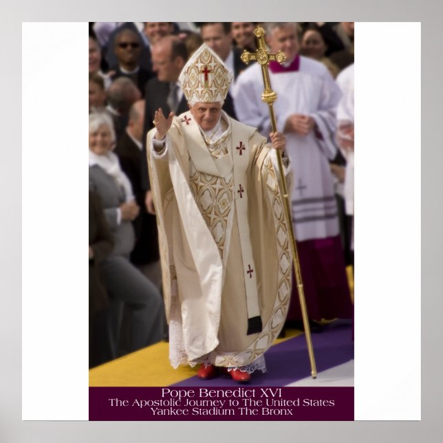 Papst Benedikt XVI - Bronx NY GDeAcosta Portrait Poster (Vorne)