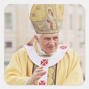 Papst Benedikt XVI. Der Lehrer der Wahrheit Quadratischer Aufkleber