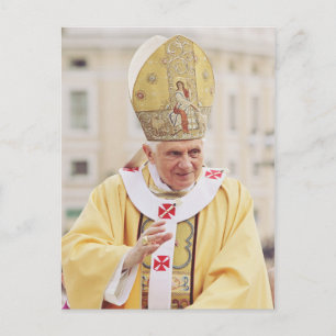 Papst Benedikt XVI. Feiertagspostkarte
