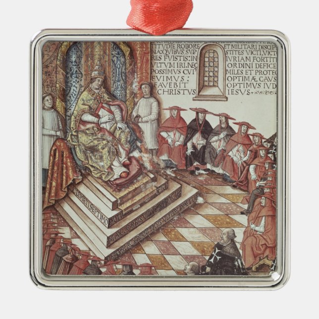 Papst Clement VII Silbernes Ornament (Vorne)