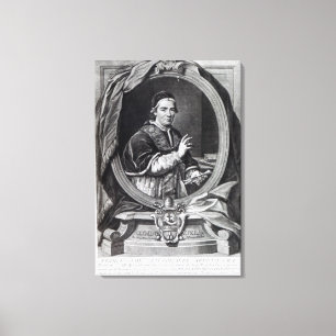 Papst Clement XIV, graviert von Domencio Cunego Leinwanddruck