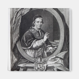 Papst Clement XIV, graviert von Domencio Cunego Magnet