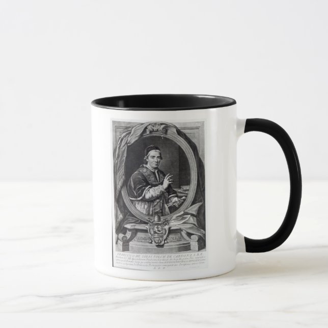 Papst Clement XIV, graviert von Domencio Cunego Tasse (Rechts)