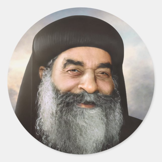 Papst Cyril VI Runder Aufkleber (Vorderseite)
