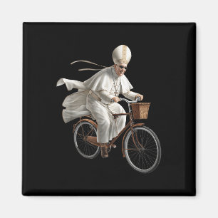 Papst fährt Fahrrad Katholische Kirche Bibel Schri Magnet