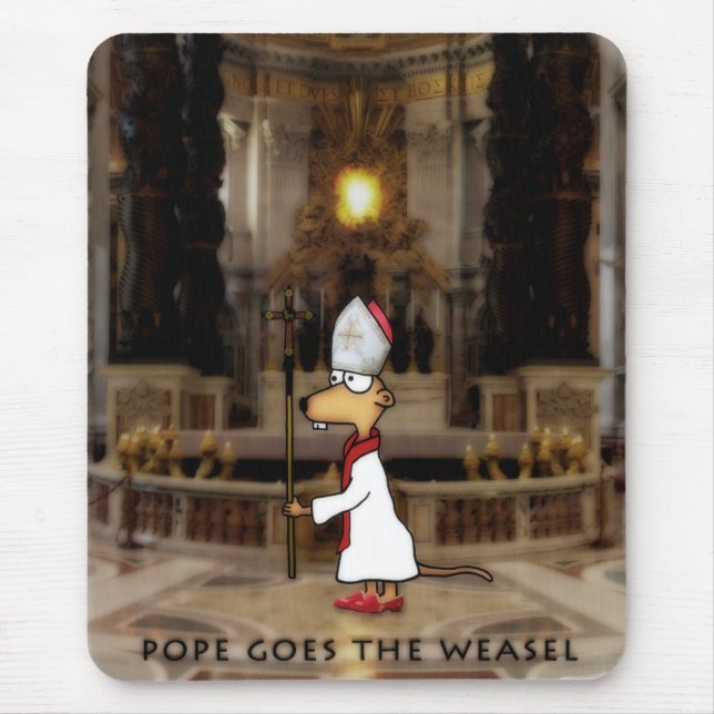 Papst geht das Weasel Mousepad (Vorne)