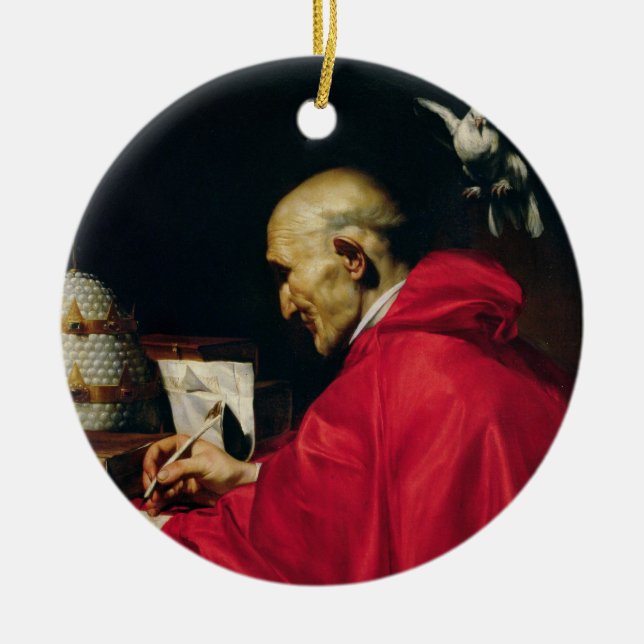 Papst Gregory das große Keramikornament (Vorne)