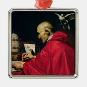 Papst Gregory das große Ornament Aus Metall