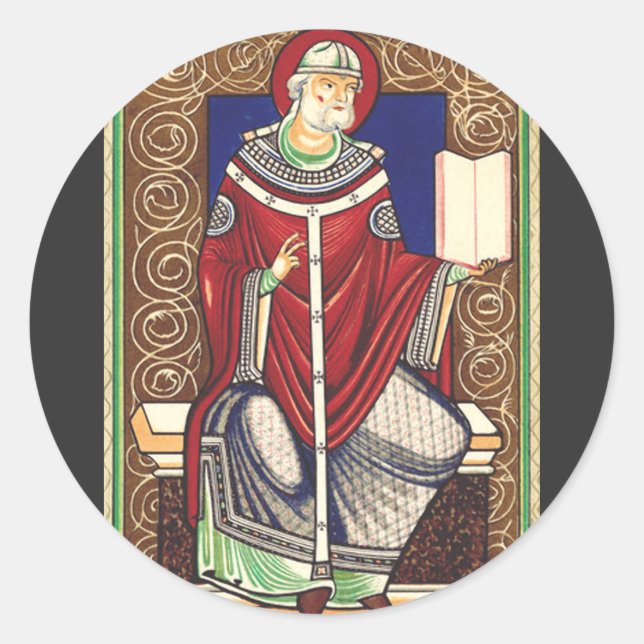 Papst Gregory vom Großen Runder Aufkleber (Vorderseite)
