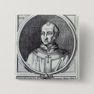 Papst Hadrian II Button