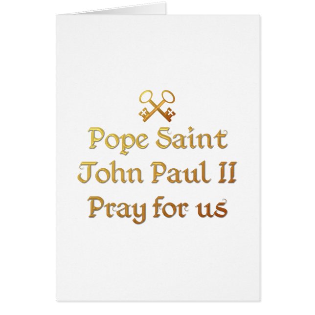 Papst Johannes Paul II. Betet uns (Vorne)