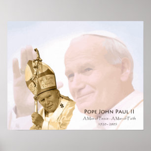 Papst Johannes Paul II. Collagen-Leinwand Poster