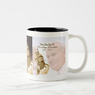 Papst Johannes Paul II. Collagen-Tasse Zweifarbige Tasse