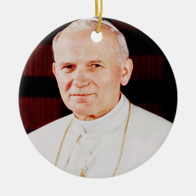 Papst Johannes Paul II Keramik Ornament (Vorne)