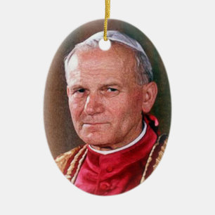 Papst Johannes Paul II Keramik Ornament