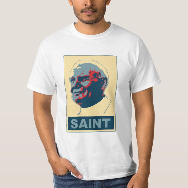 Papst Johannes Paul II. Pop-Kunst HEILIGES T-Shirt (Vorderseite)