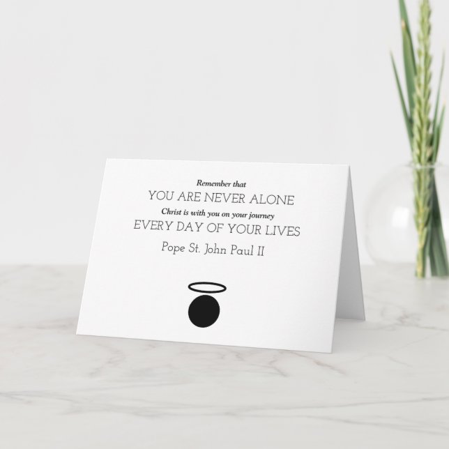 Papst Johannes Paul II Quote Card Karte (Vorderseite)