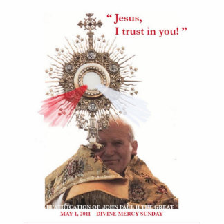 Papst Johannes Paul II. u. göttliches Gnade Freistehende Fotoskulptur