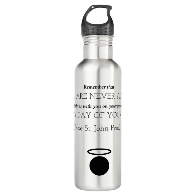 Papst Johannes Paul II Zitat Wasserflasche Edelstahlflasche (Vorderseite)