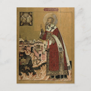 Papst Klemens mit Szenen aus seinem Leben Postkarte