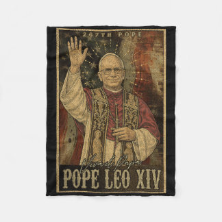 Papst Leo Xiv 14. Erster amerikanischer Papst USA Fleecedecke
